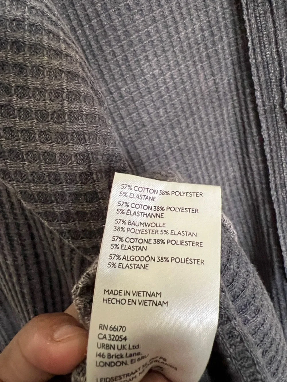 We The Free Washed Gray V-Neck Waffle Knit Pullover - Picture 7 of 7